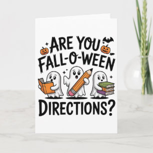 Tarjeta ¿Estás Caído O Ween Direcciones Halloween Profesor