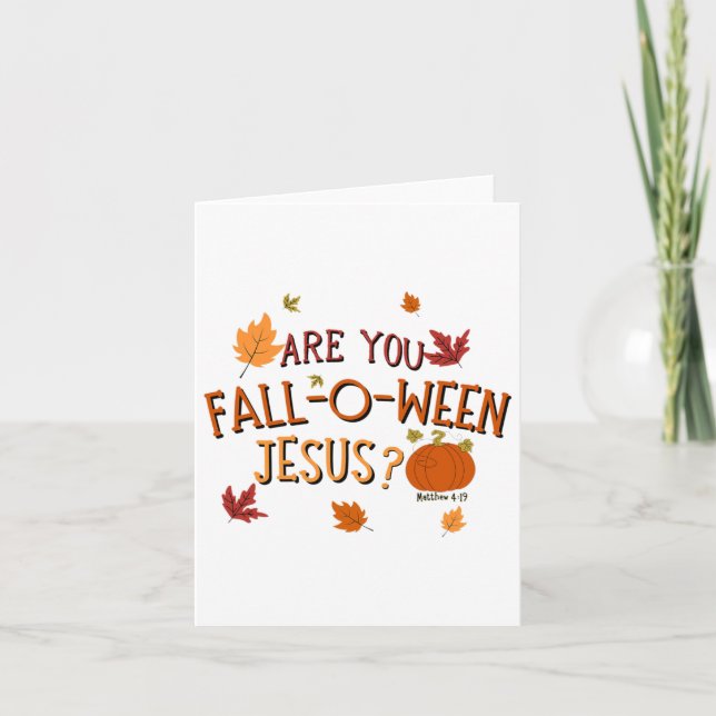Tarjeta ¿Estás cayendo en Halloween entre Jesús Cristiano  (Anverso)