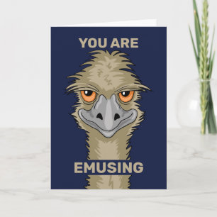 Tarjeta Estás Empleando El Gracioso Saludo De Emu Pun