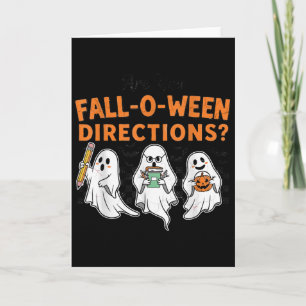 Tarjeta ¿Estás en Fall-o-ween Instrucciones Divertido Prof