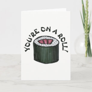 Tarjeta Estás en un delicioso atún japonés de comida