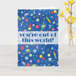 Tarjeta Estás fuera de este espacio acuarela mundial