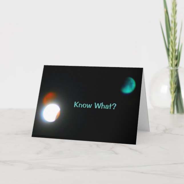 Tarjeta ¡Estás fuera de este mundo! (Anverso)