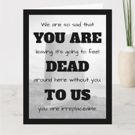 Tarjeta [Estás Muerto Con Nosotros] Un Cooperario Gracioso