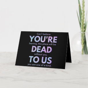 Tarjeta ¡Estás muerto para nosotros! - R.I.P. Traitor!: Co