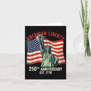 Tarjeta estatua 250 aniversario de la libertad americana e