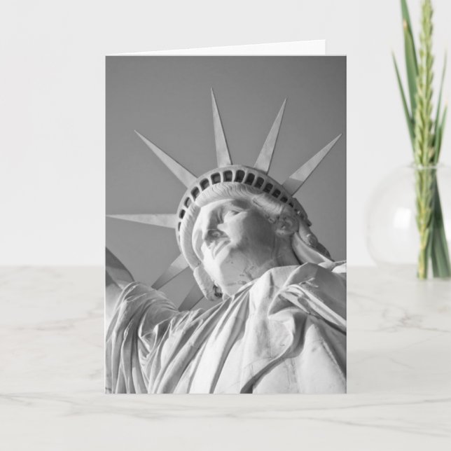 Tarjeta Estatua blanca negra de la libertad (Anverso)