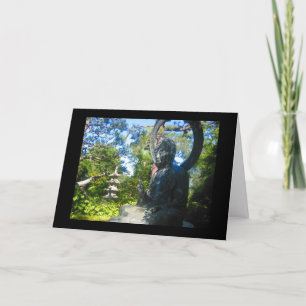 Tarjeta estatua budista