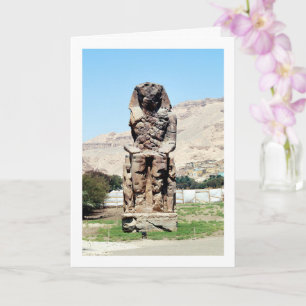 Tarjeta Estatua Colosos de Memnón, Luxor, Egipto