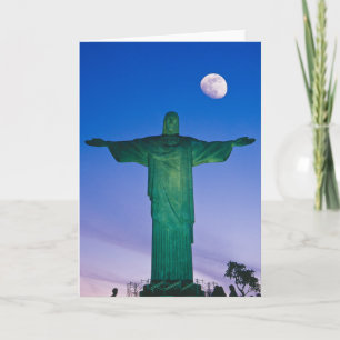Tarjeta Estatua Cristo Redentor  Río de Janeiro Brasil