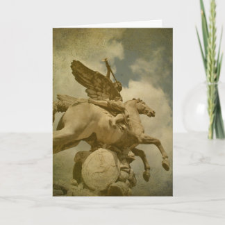 Tarjeta Estatua de Ángel y Caballo
