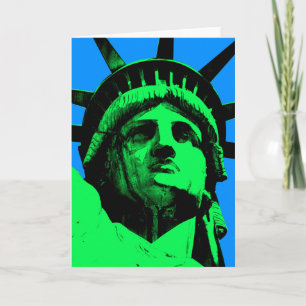 Tarjeta Estatua de arte pop de la libertad