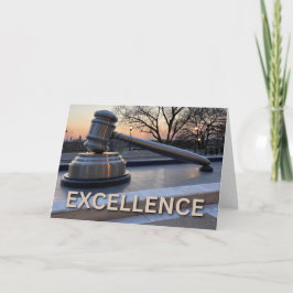 Tarjeta Estatua de Gavel - Excelencia
