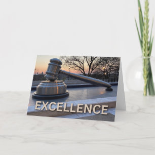 Tarjeta Estatua de Gavel - Excelencia