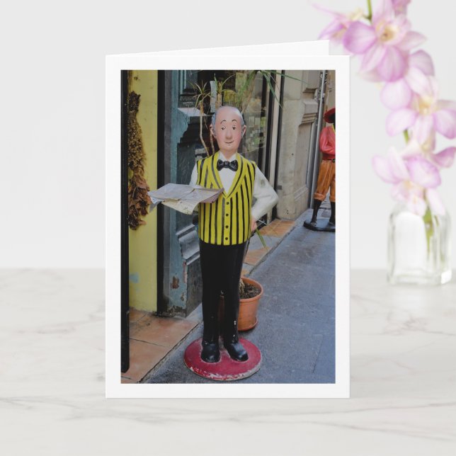 Tarjeta Estatua de la calle española, ciudad de Valencia,  (Orquídea)