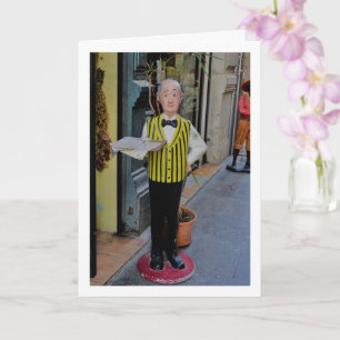 Tarjeta Estatua de la calle española, ciudad de Valencia, 