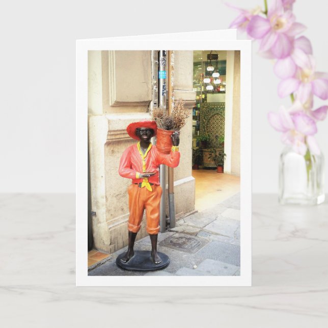 Tarjeta Estatua de la Calle Española, Valencia City, Españ (Orquídea)