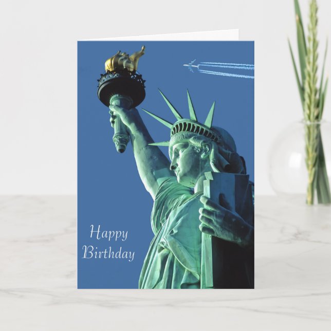 Tarjeta Estatua de la imagen de la libertad para la (Anverso)