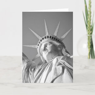 Tarjeta Estatua de la Libertad Blanco Negro