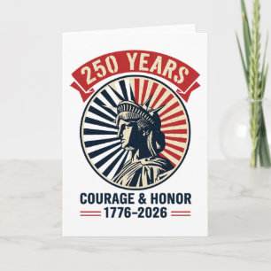 Tarjeta Estatua de la Libertad Celebración Coraje Honor