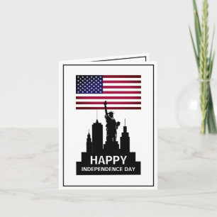Tarjeta Estatua de la Libertad, celebración del Día de la