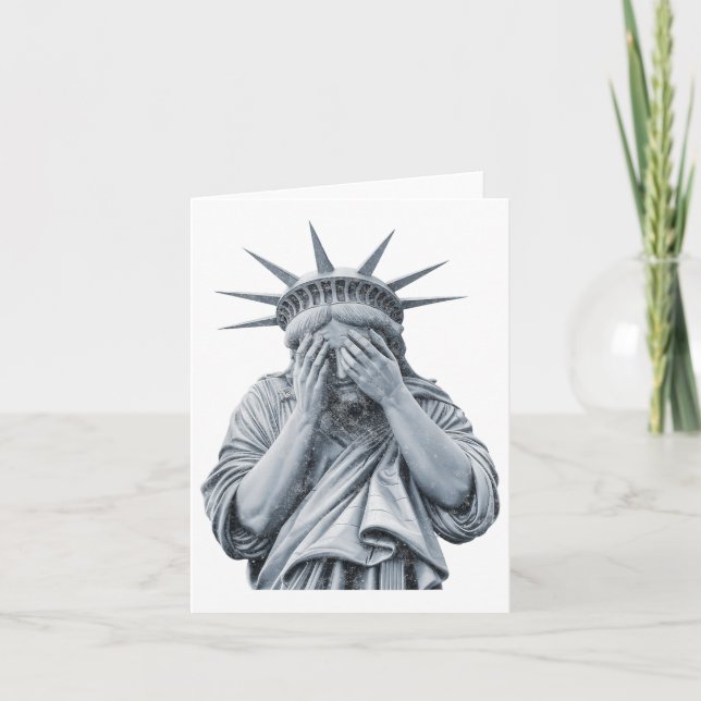 Tarjeta Estatua de la Libertad De Estados Unidos Lloran Me (Anverso)