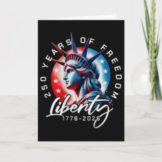 Tarjeta Estatua de la Libertad en Ck 250 años 1776-2026 25