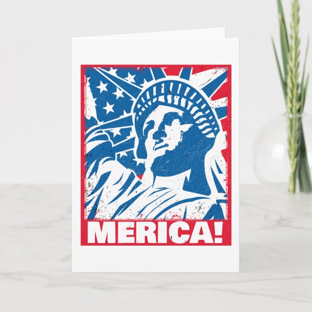 Tarjeta Estatua de la Libertad Estados Unidos Día de la In (Anverso)