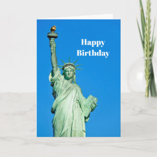 Tarjeta Estatua de la Libertad Foto de Nueva York Cumpleañ