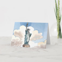 Tarjeta Estatua de la Libertad | Monumento acuarela