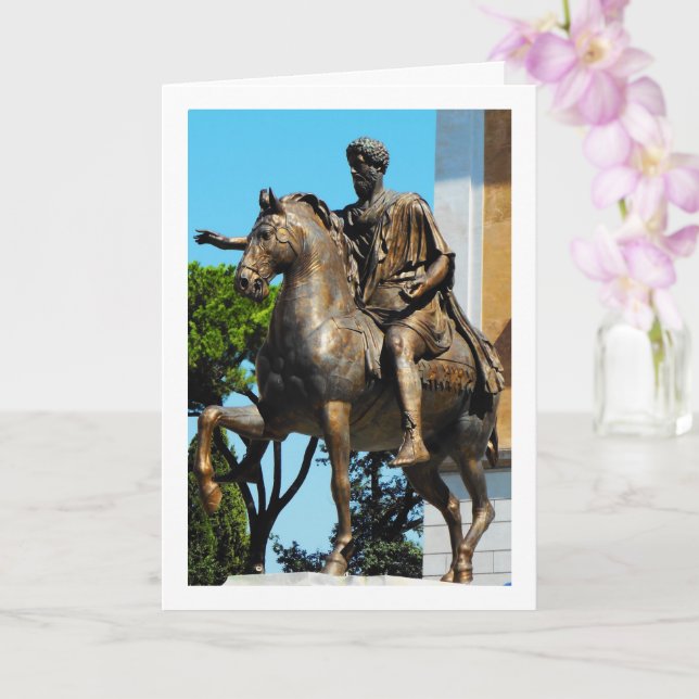 Tarjeta Estatua de Marco Aurelio, Colina Capitolina, Roma (Orquídea)