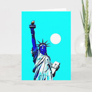 Tarjeta Estatua de Nueva York del arte pop de la libertad