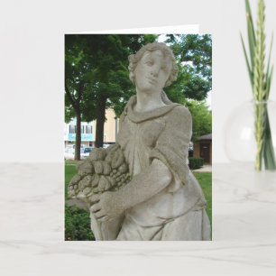 Tarjeta Estatua de una dama en el parque