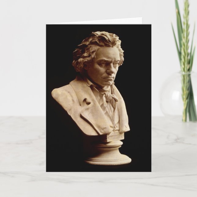 Tarjeta Estatua del busto de Beethoven (Anverso)