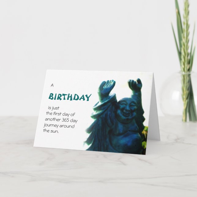 Tarjeta Estatua del cumpleaños (Anverso)
