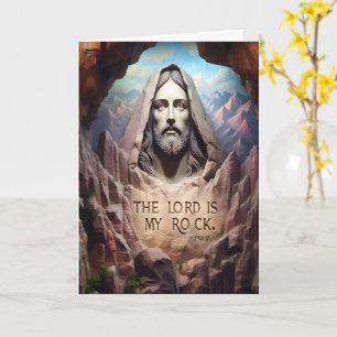 Tarjeta Estatua divina: El Señor es mi Rock