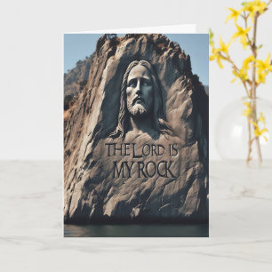 Tarjeta Estatua divina: El Señor es mi Rock