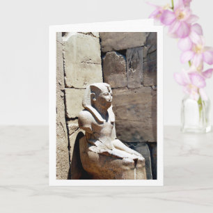 Tarjeta Estatua Egipcia Antigua, Luxor, Egipto
