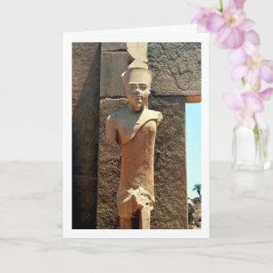 Tarjeta Estatua Egipcia Antigua, Luxor, Egipto