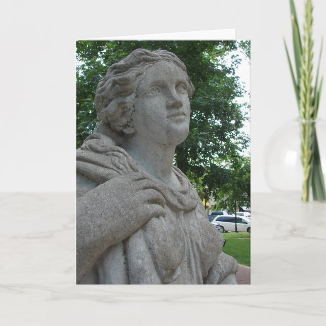 Tarjeta Estatua en el parque (Anverso)