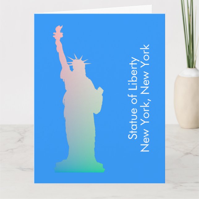 Tarjeta Estatua personalizada del arcoiris de la libertad  (Anverso)