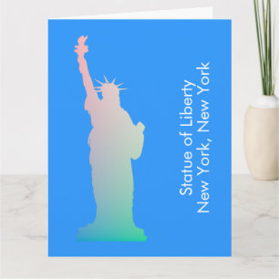 Tarjeta Estatua personalizada del arcoiris de la libertad 