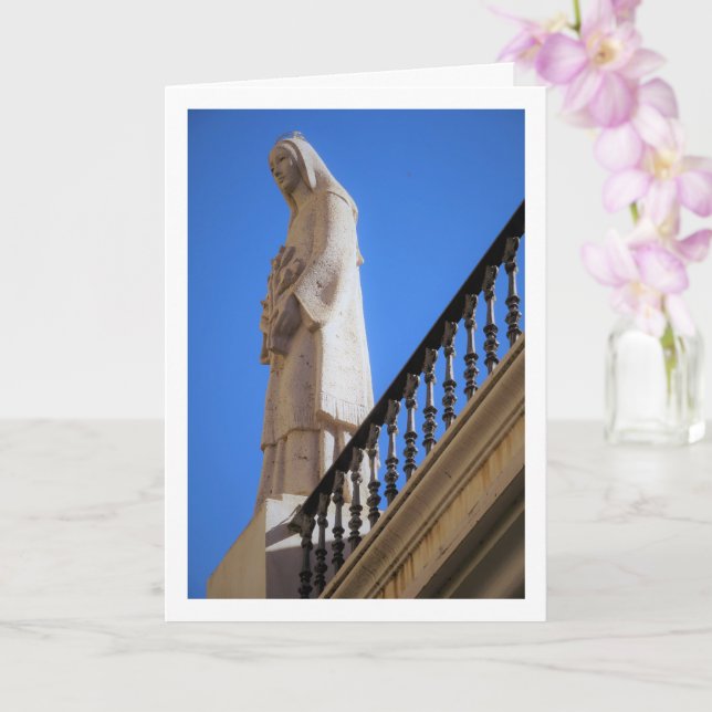 Tarjeta Estatua religiosa, Valencia City, España (Orquídea)