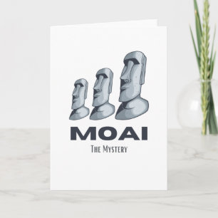 Tarjeta Estatuas de Rapa Nui de las Islas de Pascua de Moa