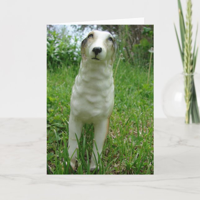 Tarjeta Estatuilla del Borzoi (Anverso)