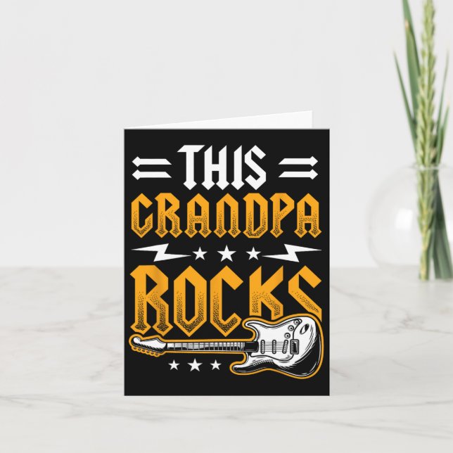 Tarjeta Este abuelo rocas guitarra de papá (Anverso)