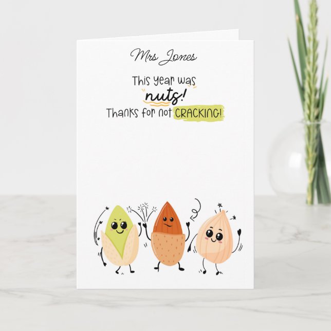 Tarjeta Este año fue un vale de regalo para profesores de  (Anverso)