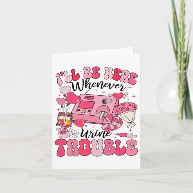 Tarjeta Esté aquí cuando la orina sea un problema Enfermer (Anverso)