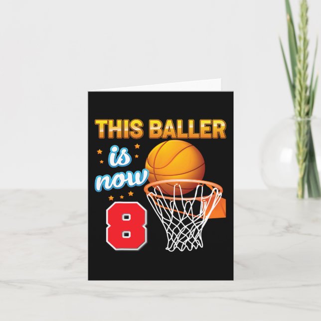 Tarjeta Este Baller Ahora Tiene 8 Años De Edad 8º Nacimien (Anverso)