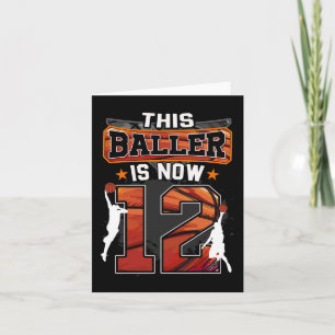 Tarjeta Este Baller es ahora 12 cumpleaños del baloncesto